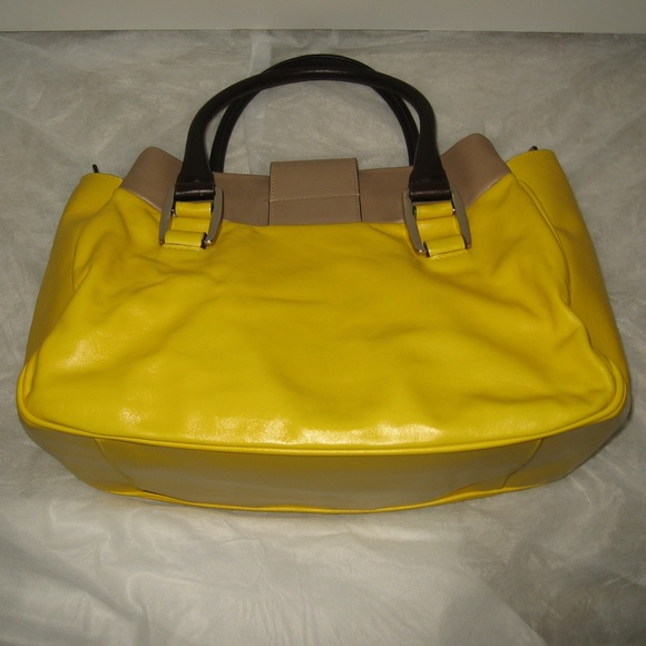 Céline Blossom Yellow/Beige/Brown Leather Satchel - Picture 3 of 8